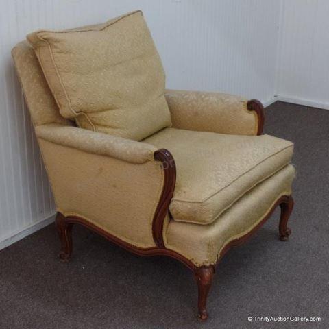 Appraisal: c Queen Anne Style Upholstered Parlor Chair This is a