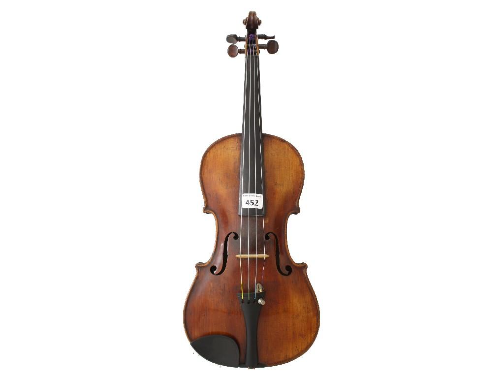 Appraisal: Late th century violin cm