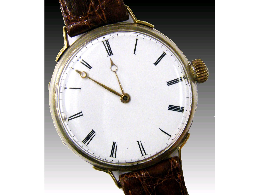 Appraisal: Vacheron and Constantin white metal large gentleman's silver wristwatch the