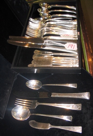 Appraisal: TWO PARTIAL STERLING SILVER FLATWARE SETS total pieces One is