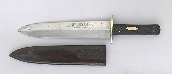 Appraisal: A large English dirk knife by John Pound amp Company