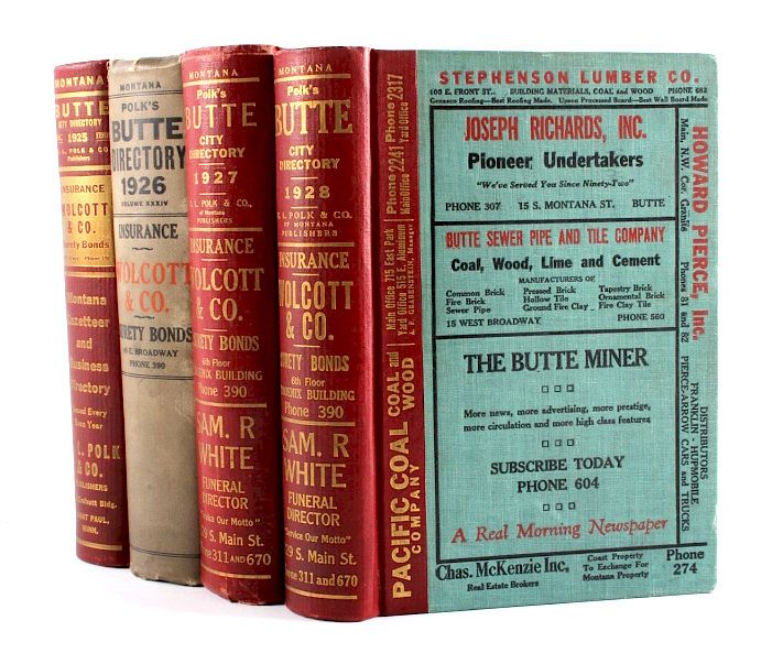 Appraisal: - Butte Montana Polk Directory Collection This is a collection