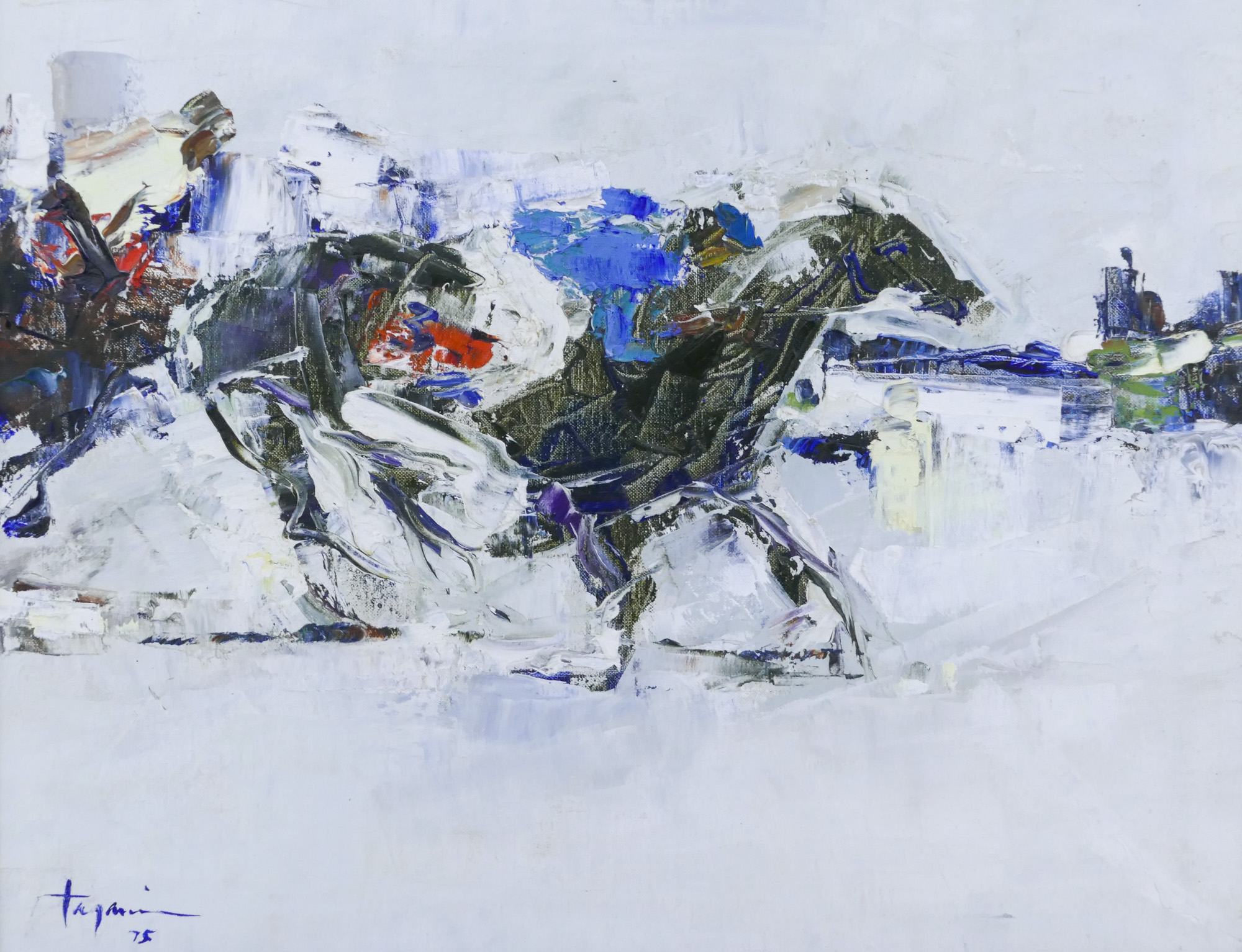 Appraisal: Hiroshi Tagami - Hawaii ''Number Three'' Horse Racing Oil on