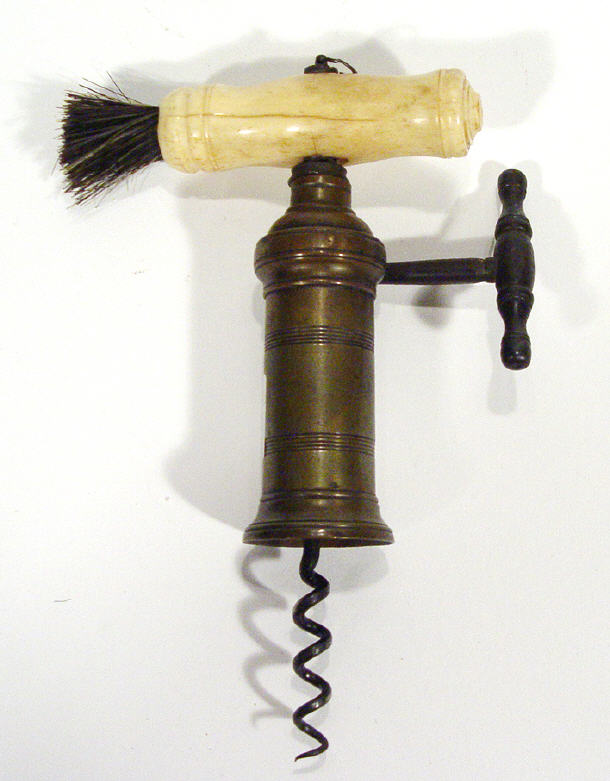 Appraisal: th Century brass Kings Screw Type corkscrew with bone handle