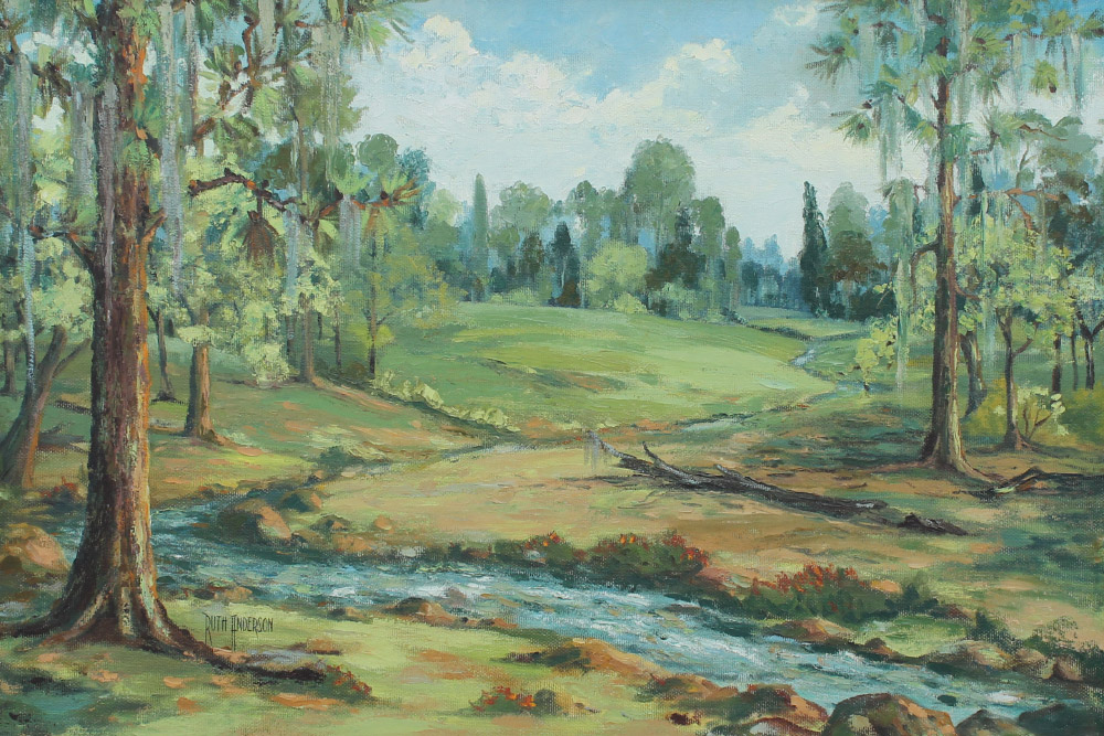 Appraisal: ANDERSON Ruth American - Lush Green Landscape with Pasture and