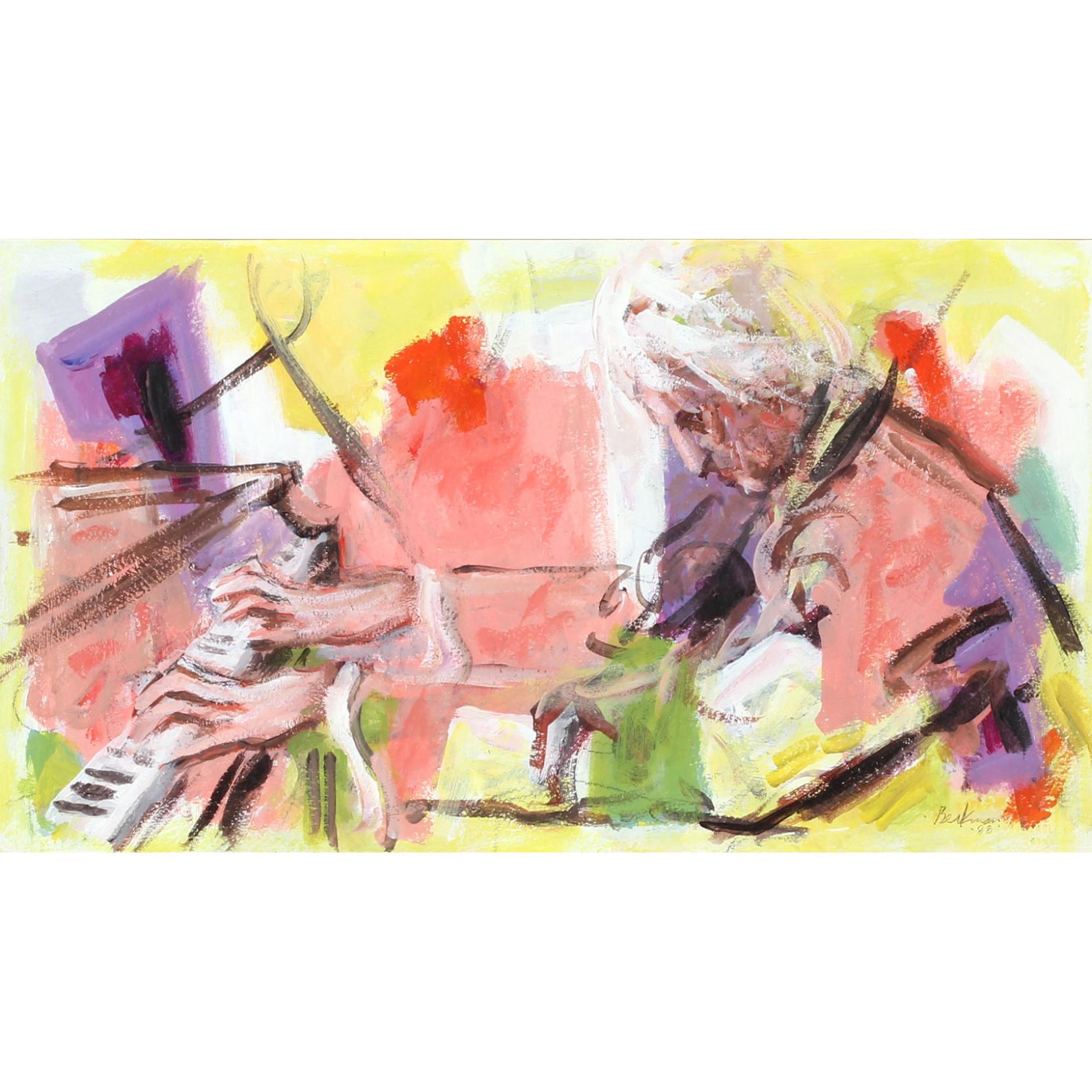 Appraisal: Jack Berkman NC D C - Pianist acrylic on Arches