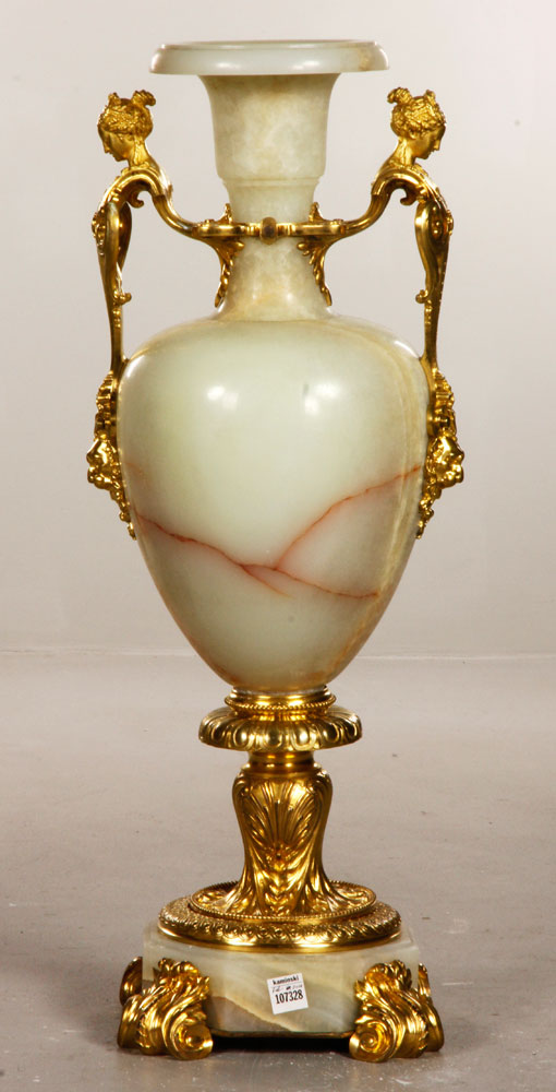 Appraisal: - th C Marble Vase th century vase ormolu and