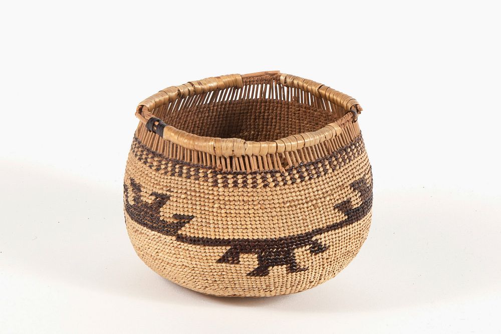 Appraisal: Hupa Basketry Bowl Hupa Basketry Bowl Basketry Bowl height x