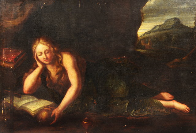 Appraisal: AFTER ANTONIO ALLEGRI called 'il Corregio St Mary Magdalene reading