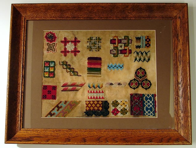 Appraisal: Colorful examples of assorted stitches in various patterns x Condition