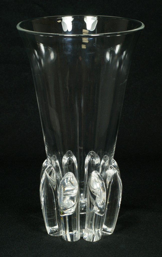 Appraisal: Steuben Lotus crystal vase h no damage