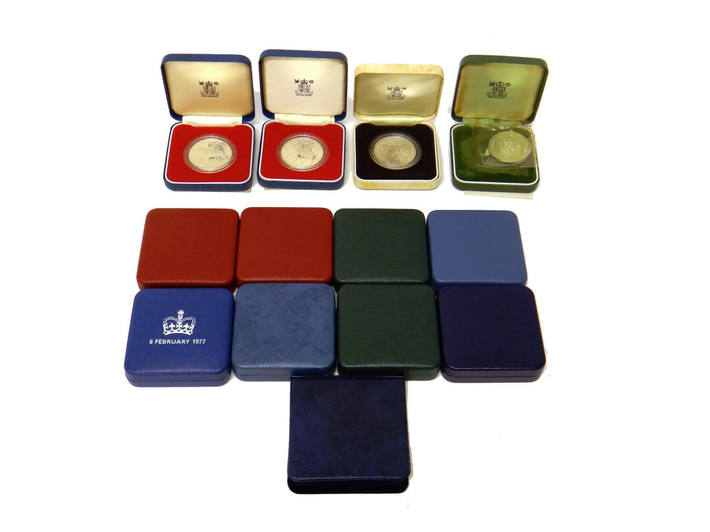 Appraisal: United Kingdom mostly silver proof coinage comprising six crowns three