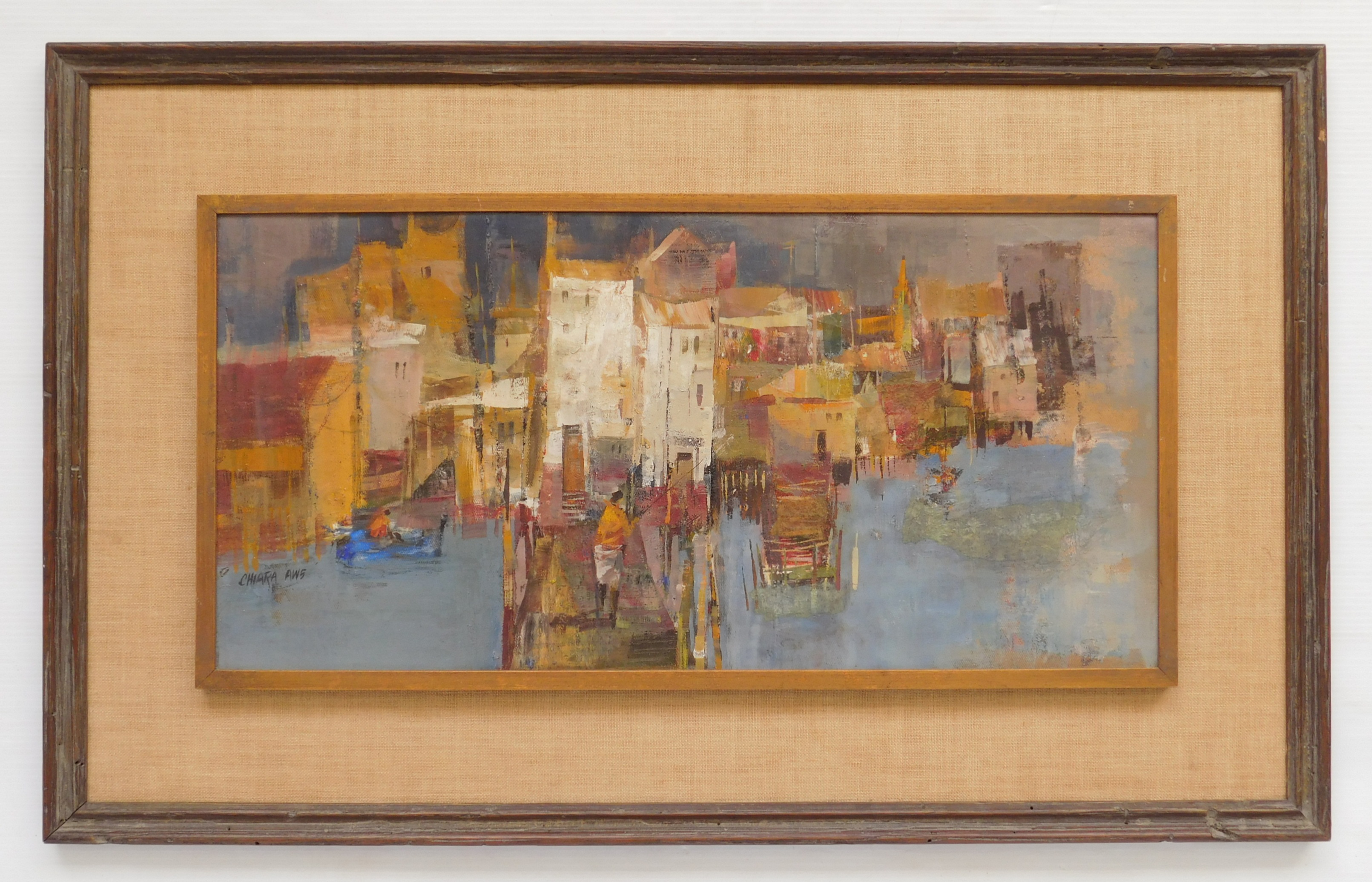 Appraisal: Alan Chiara American - Fishing Village- acrylic on panel signed