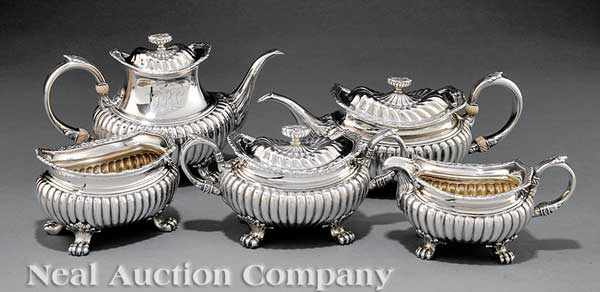 Appraisal: An American Sterling Silver Tea Set Whiting Mfg Co wc