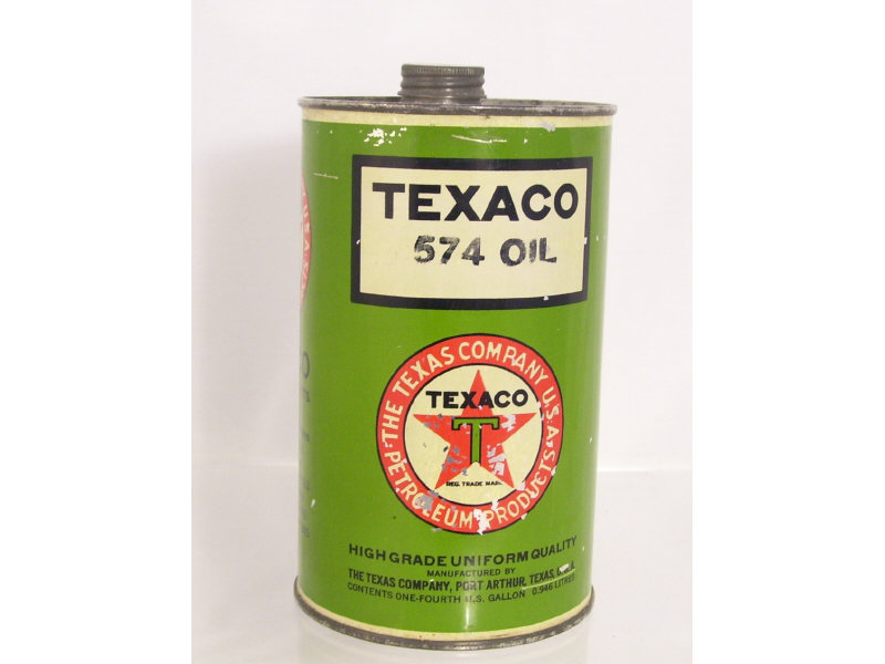 Appraisal: Texaco Oil Can Texaco Motor Products screw top tin oil