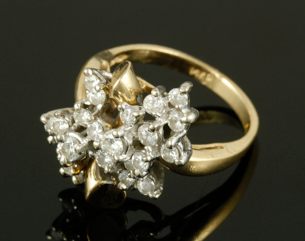 Appraisal: - K Gold and Diamond Ring K yellow and white