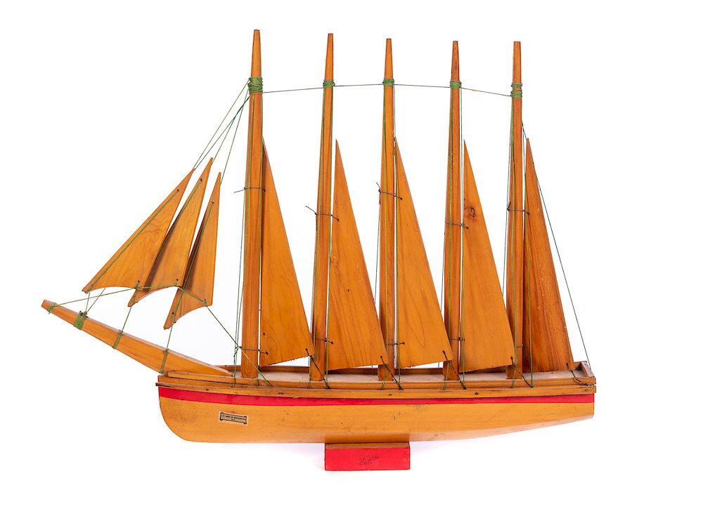 Appraisal: Ste Anne De Madawaska Wooden Ships Model Excellent condition with