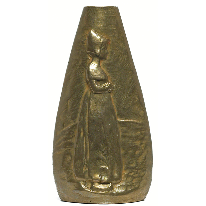 Appraisal: Nice P Tereszczuk vase bronze with a Dutch woman in