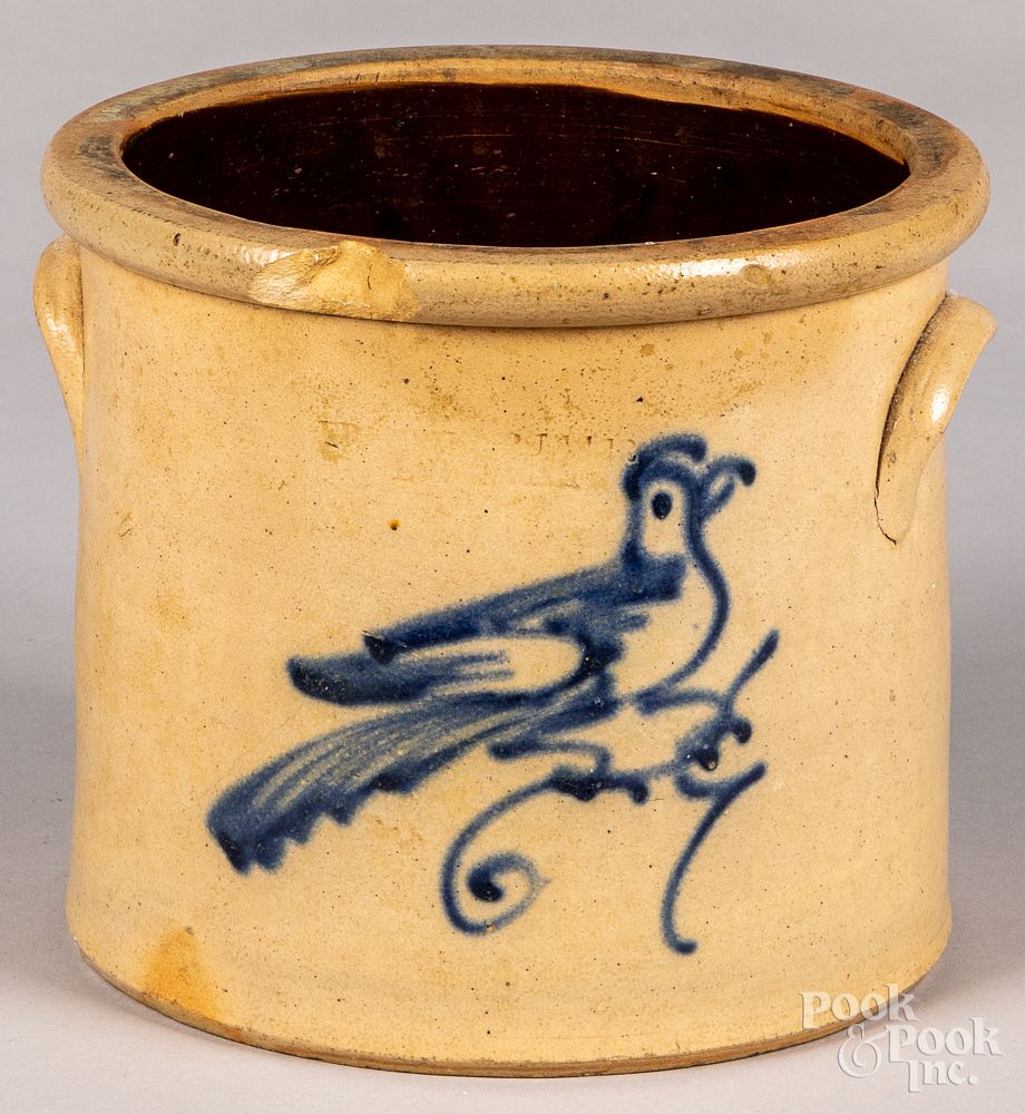 Appraisal: Stoneware crock th c Stoneware crock th c with cobalt