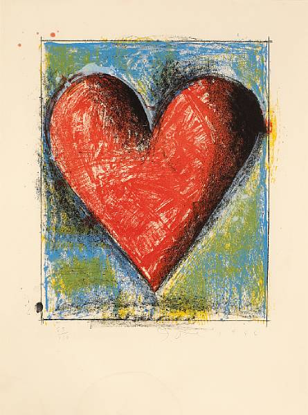 Appraisal: Jim Dine American born Carnegie Hall Heart C Lithograph in