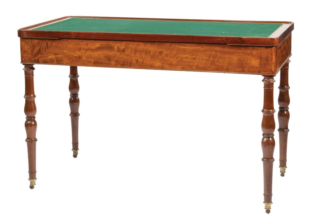 Appraisal: William IV Mahogany Tric-Trac Table mid- th c reversable wood