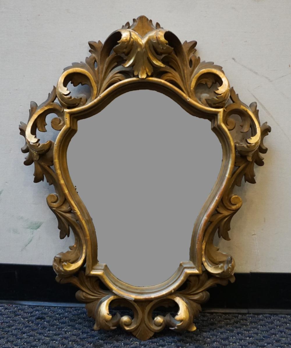 Appraisal: ROCOCO STYLE GILT GESSO MIRROR X IN X CM Rococo