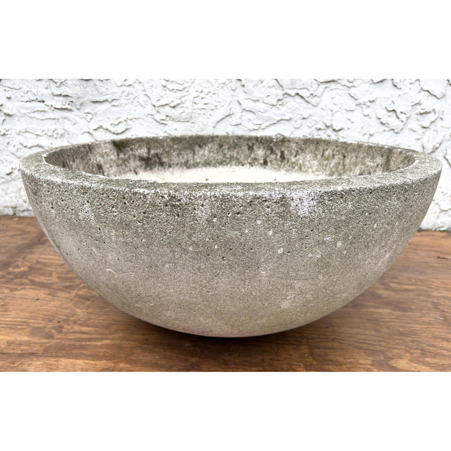 Appraisal: Mid Century Modern Cast Stone Garden Bowl Planter Dimensions H