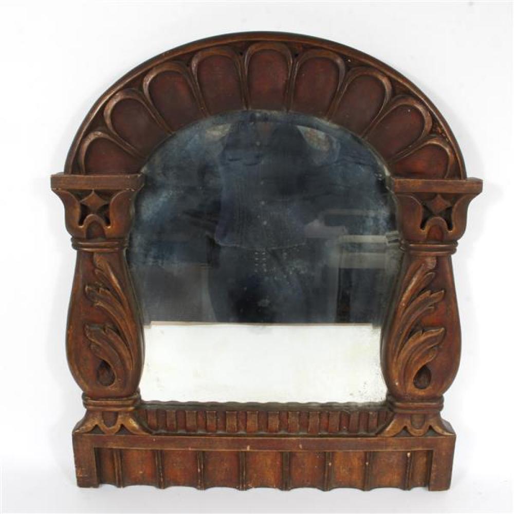 Appraisal: ANTIQUE TH CENTURY CONTINENTAL ENGLISH TAVERN MIRROR WITH CARVED FRAME