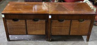 Appraisal: lot of Mid Century Modern night stands lot of Mid