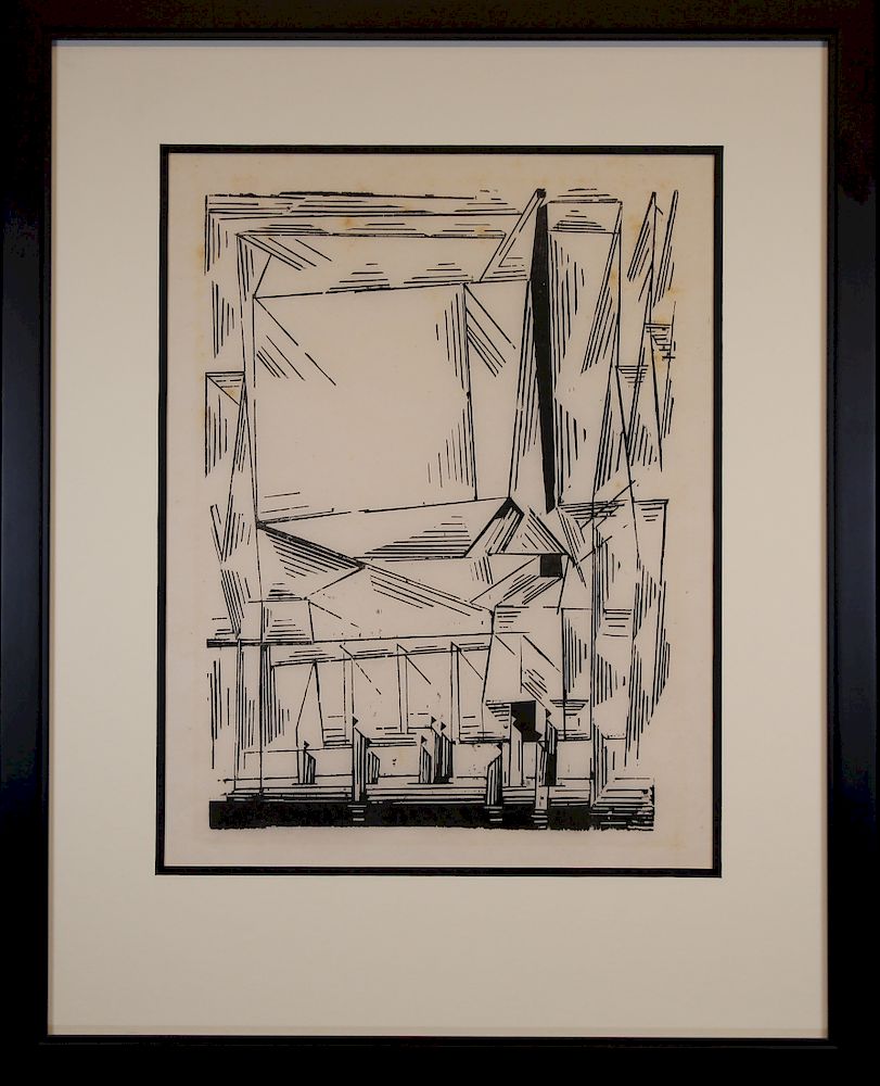 Appraisal: Lyonel Feininger - Gelmeroda Woodcut Lyonel Feininger - Gelmeroda Woodcut