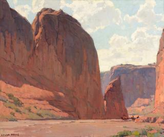 Appraisal: EDGAR PAYNE - Narrows Canyon de Chellyoil on canvas x