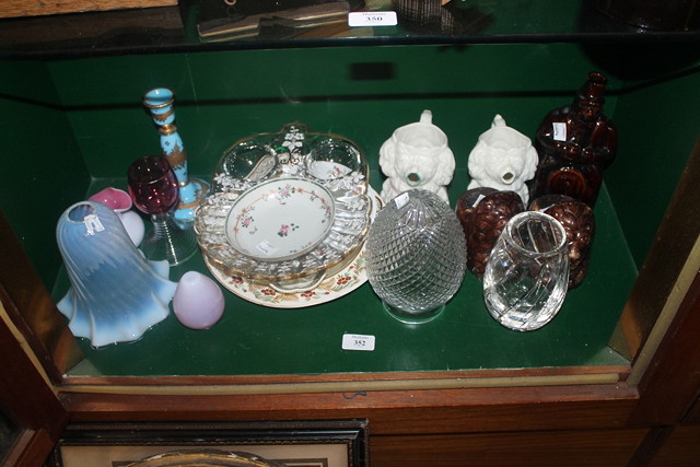 Appraisal: A COLLECTION OF MISCELLANEOUS CERAMICS and glassware including window stops