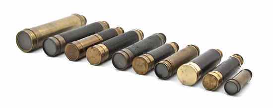 Appraisal: A Collection of Ten Brass Telescopes of various sizes comprising