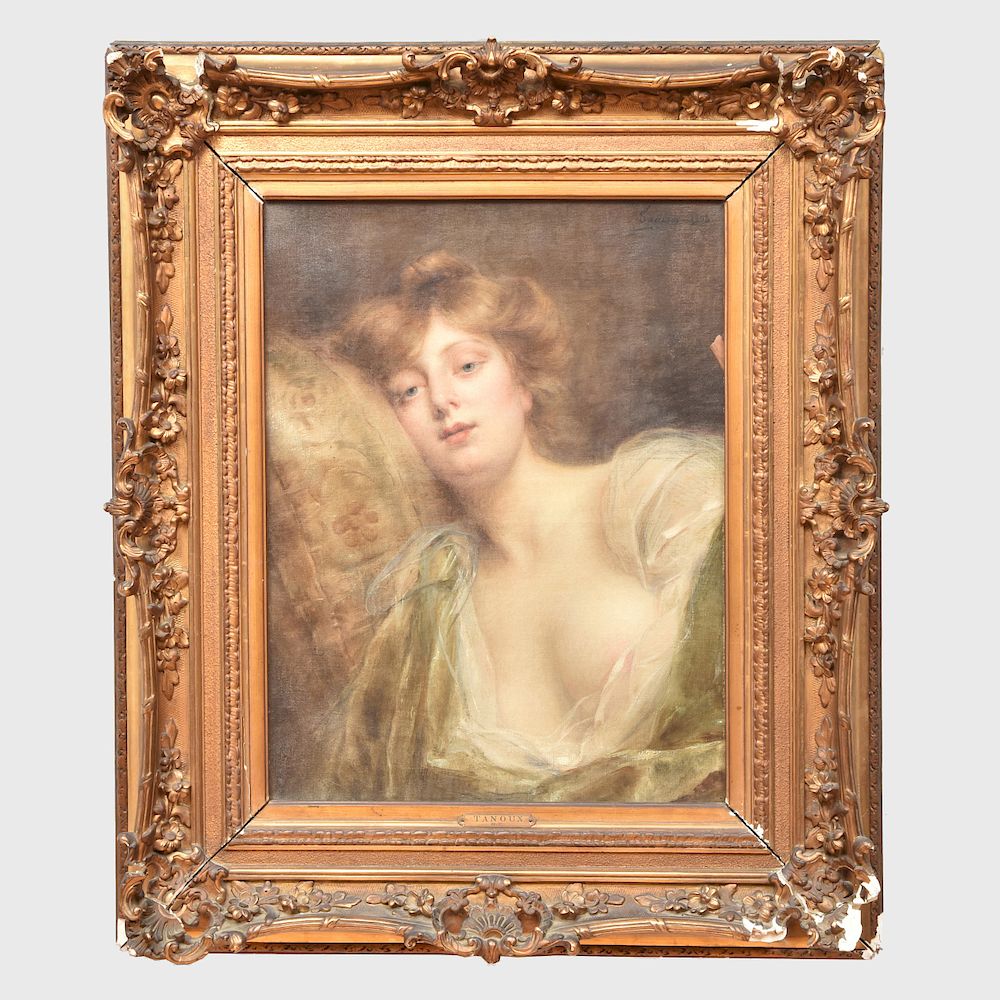 Appraisal: Adrien Henri Tanoux - Elegant Lady Resting Adrien Henri Tanoux