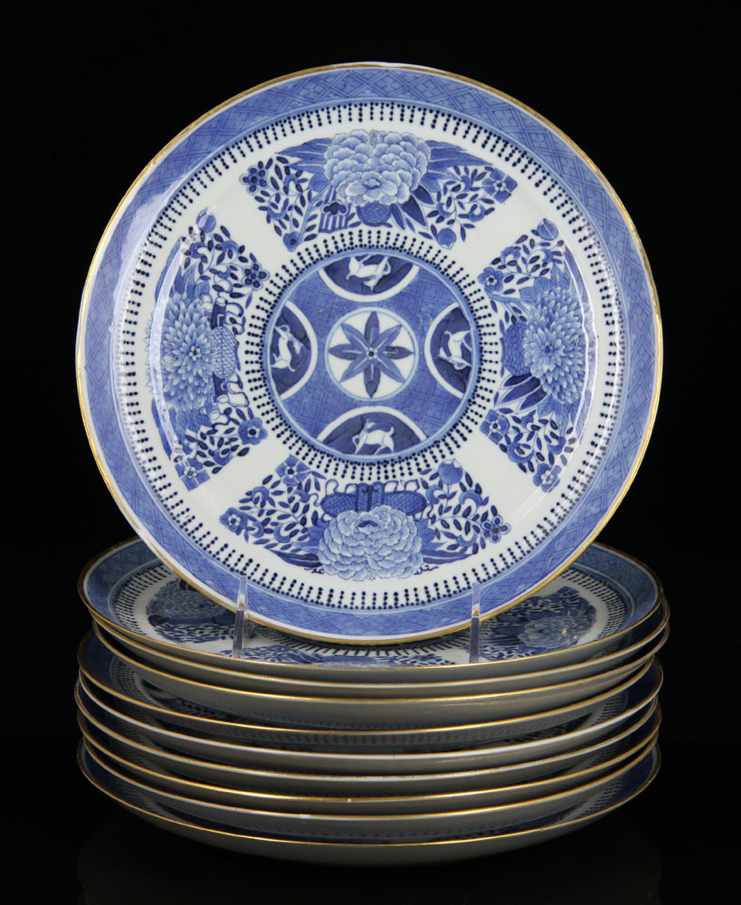 Appraisal: - Chinese Export Blue and White Plates Set of ten