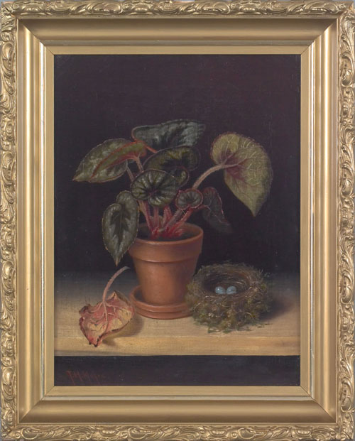 Appraisal: Thomas Henry Hope American - oil on canvas still life