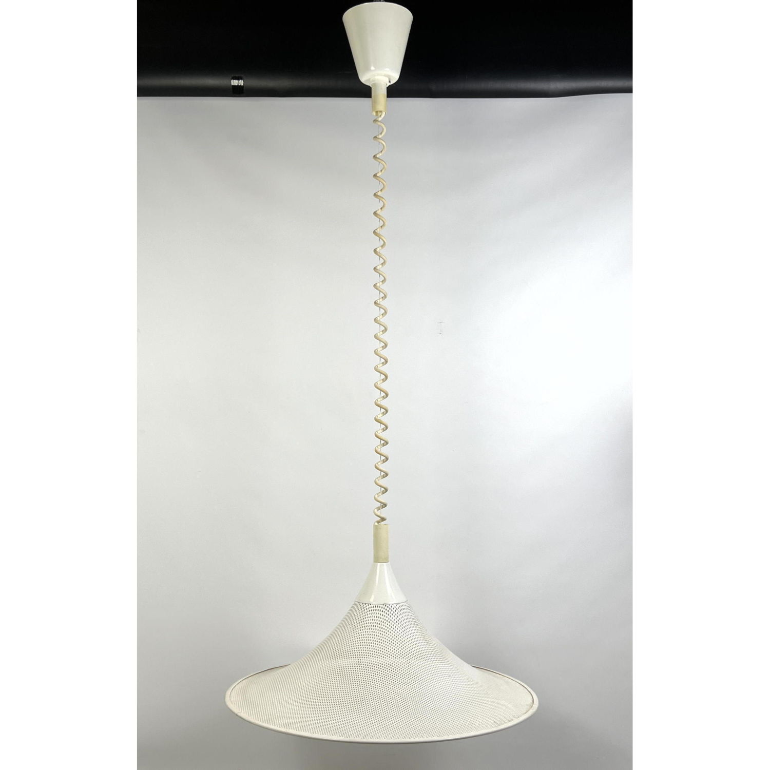 Appraisal: s Dutch Chandelier Pendant Lamp with Pierced shade Dimensions H