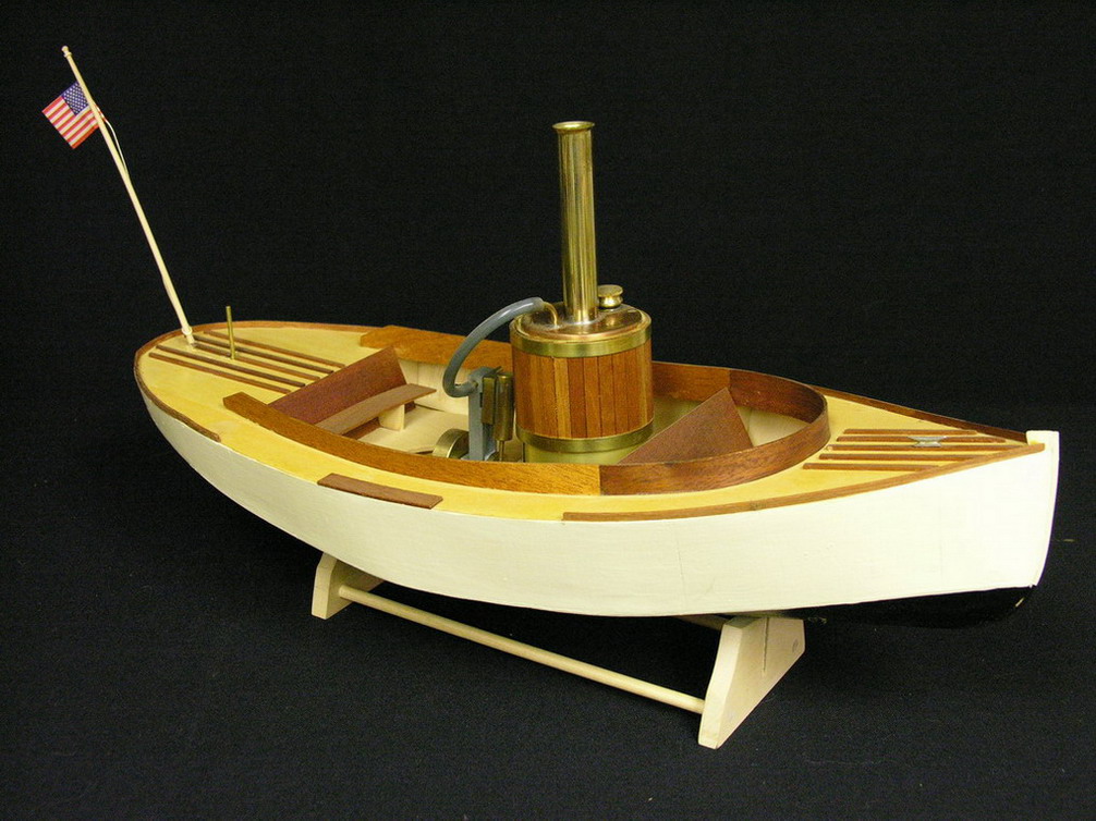 Appraisal: STEAM POWERED BALSA WOOD BOAT estate collection L x w