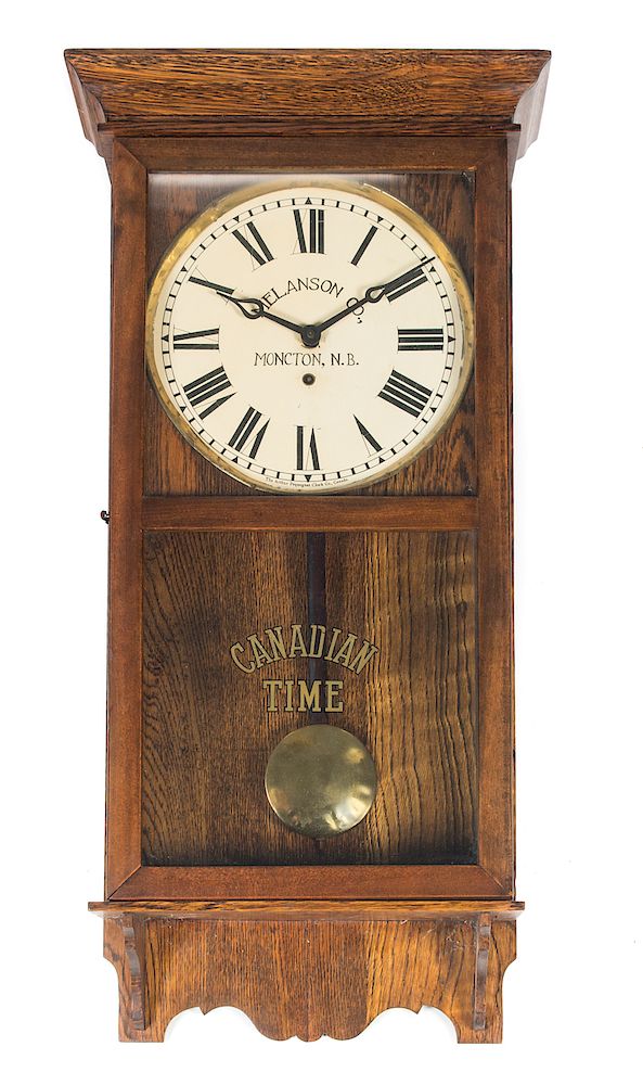 Appraisal: Canadian Pequegnat Hanging Regulator Clock Good condition with normal wear