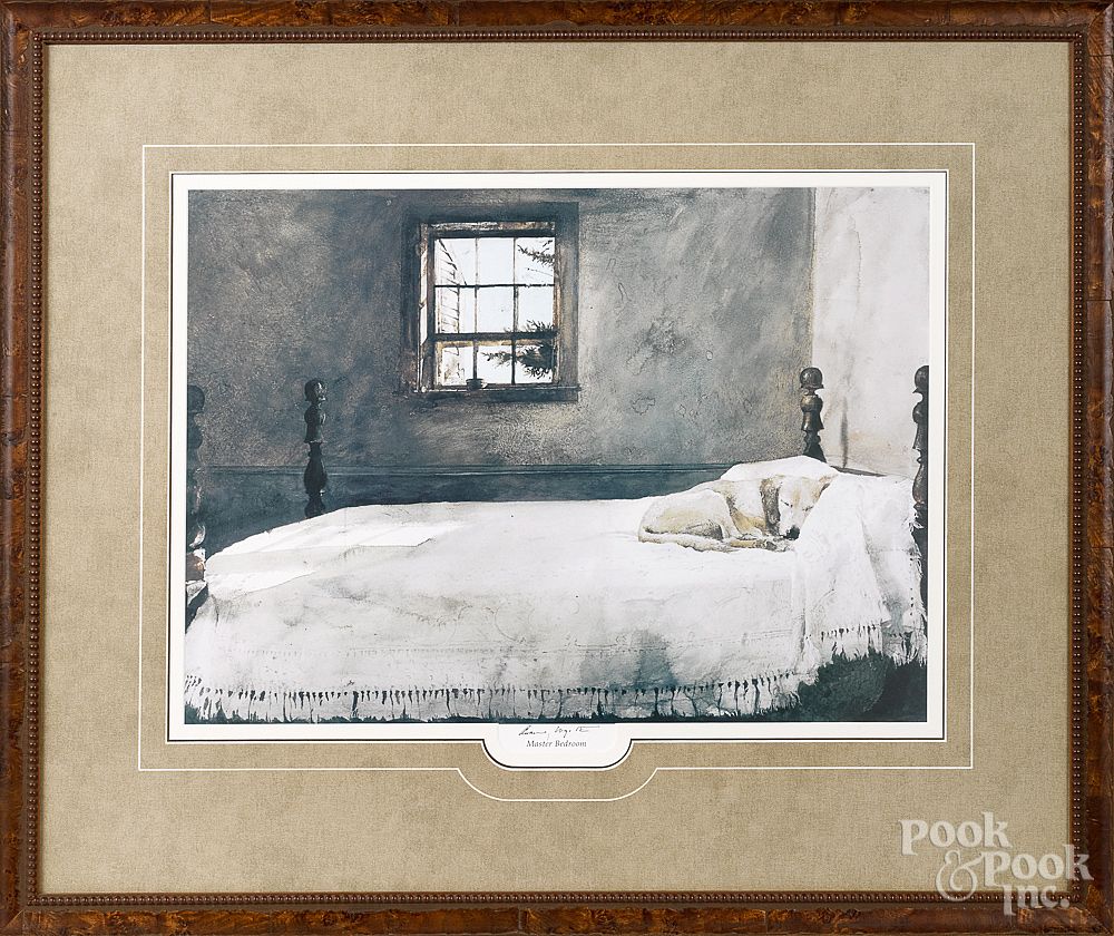 Appraisal: Andrew Wyeth collotype Andrew Wyeth American - collotype Master Bedroom