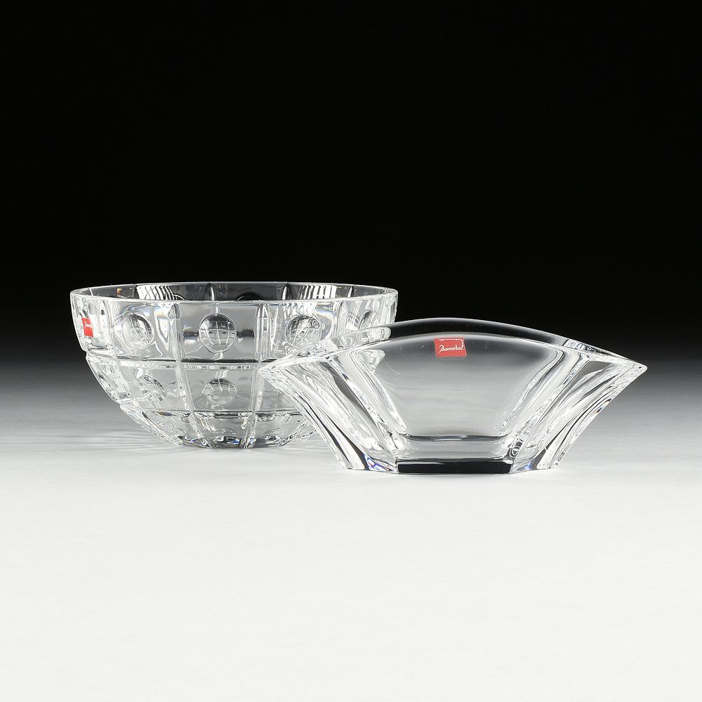 Appraisal: A GROUP OF TWO BACCARAT CRYSTAL BOWLS GINKGO AND QUINOXE