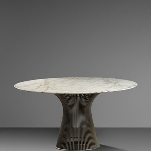 Appraisal: Warren Platner American - Dining Table with Original Marble and