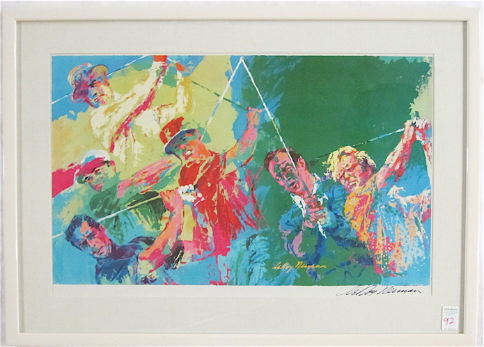 Appraisal: LEROY NEIMAN PHOTOLITHOGRAPH New York Illinois - Golfing Greats Image