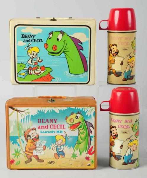 Appraisal: Lot of Beany Cecil Vinyl Lunch Boxes Made by King