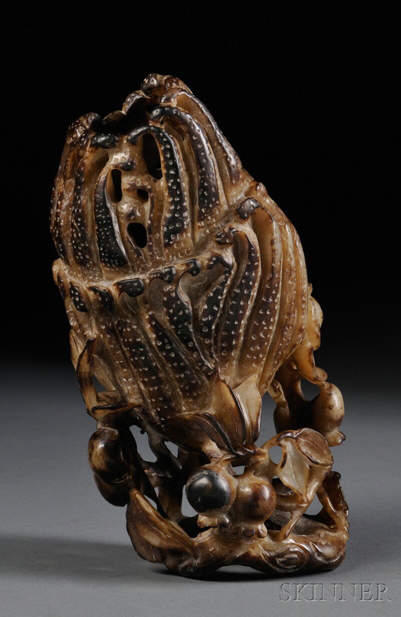 Appraisal: Hardstone Carving of Buddha's Hand China th century with openwork