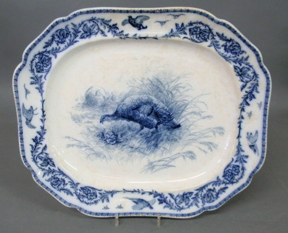 Appraisal: Ironstone turkey platter by Cauldon England stamped belonged to William