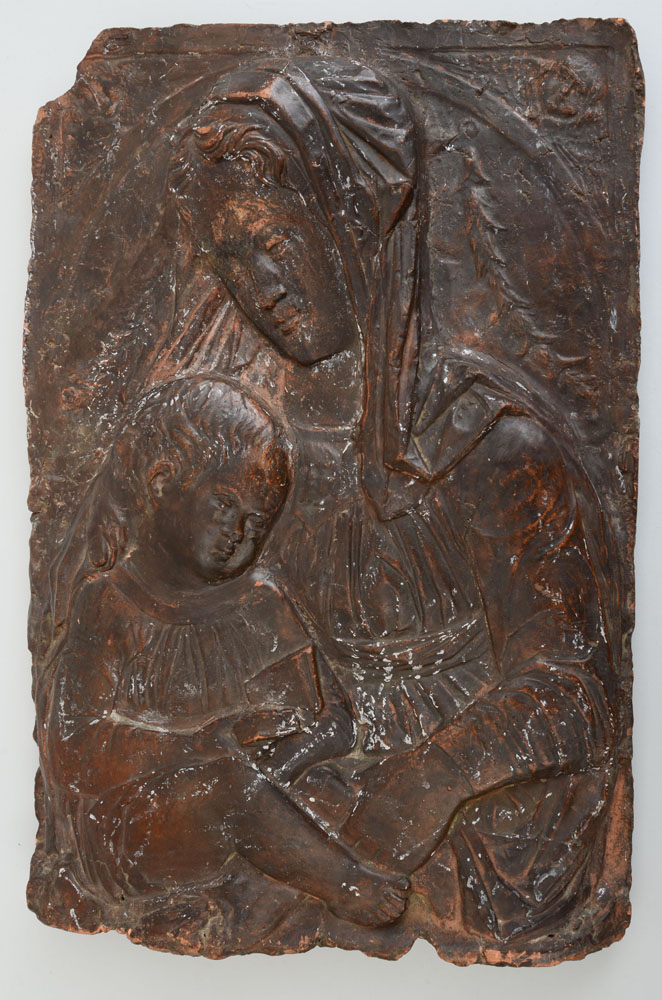 Appraisal: ITALIAN RENAISSANCE STYLE MADONNA AND CHILD Relief-terracotta plaque in the