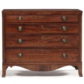 Appraisal: Virginia Federal Inlaid Chest of Drawers circa walnut burl walnut