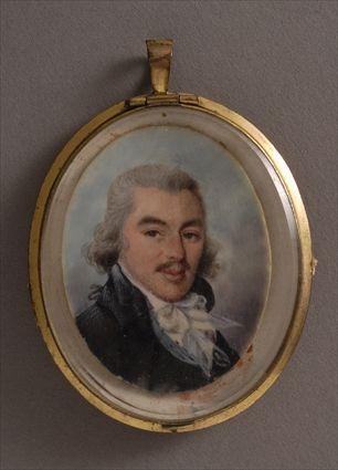 Appraisal: OVAL PORTRAIT MINIATURE SAID TO BE ZAYNDIEL BOYLSTON OF BOSTON