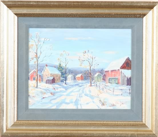 Appraisal: Macungie oil on masonite x SLR Ann Yost titled verso